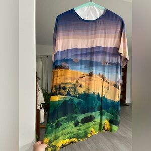Landscape Print Maya Dress from the kit